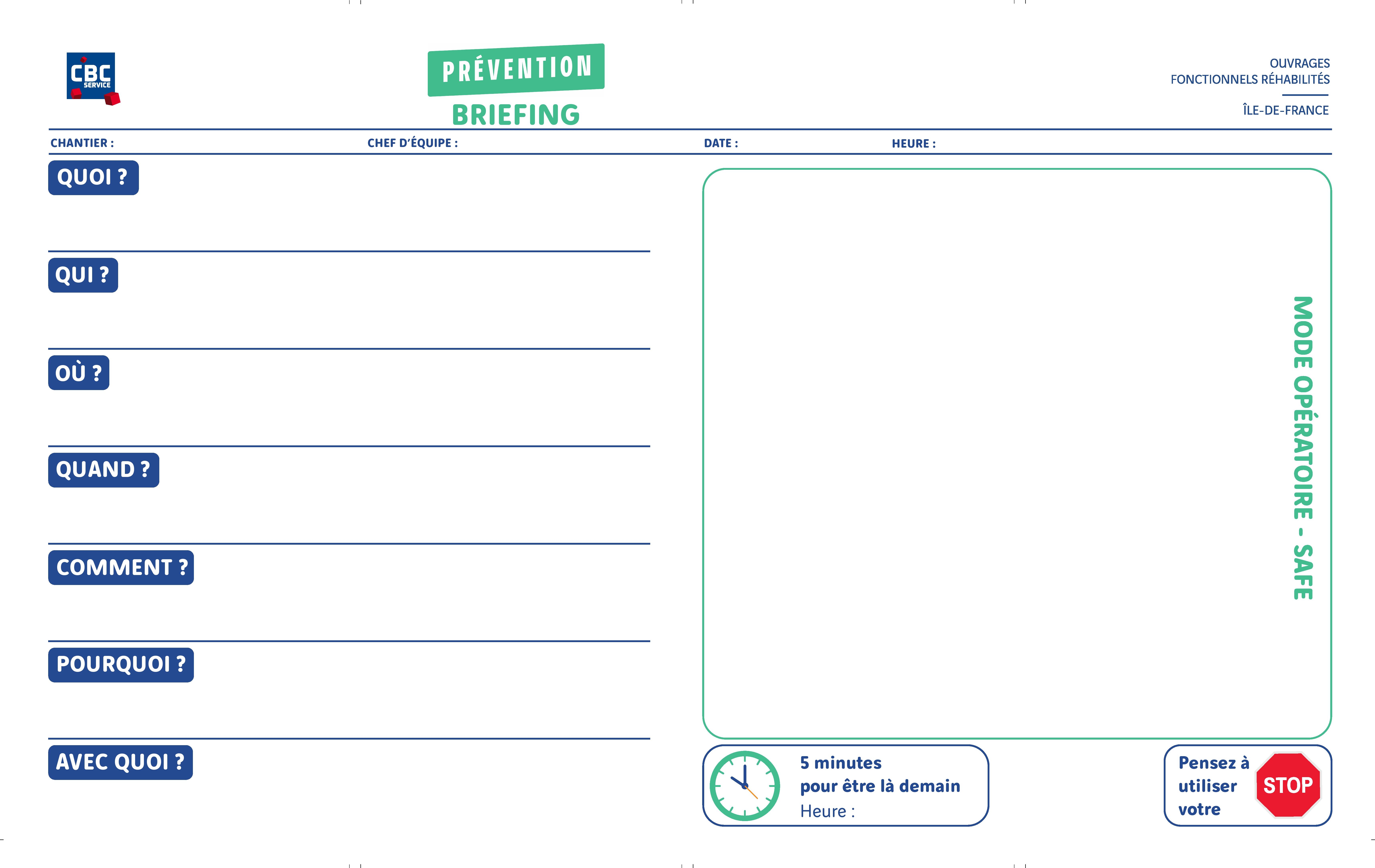 Briefing prevention coffret